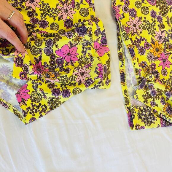 Savage Fenty Women’s Pajama Intimates Set Yellow Floral Set Size XL - Picture 5 of 7